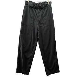 Gap Off Duty Khaki Pants‎ Womens XS Black Relaxed Easy Pull On High Rise